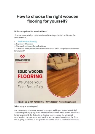 how to choose the right wooden flooring