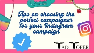 Tips on choosing the perfect campaigner for your Instagram campaign