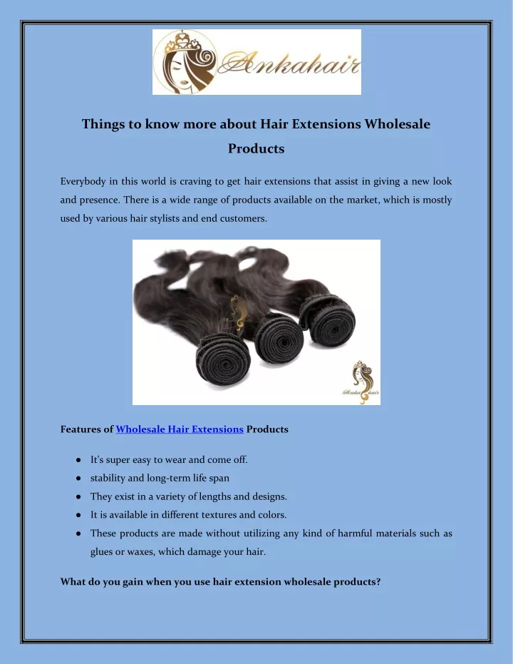 things to know more about hair extensions