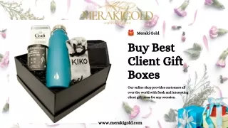 Buy Custom Client Gift Boxes - Meraki Gold