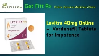 Buy Levitra 40mg Online