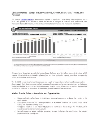 collagen market europe industry analysis growth