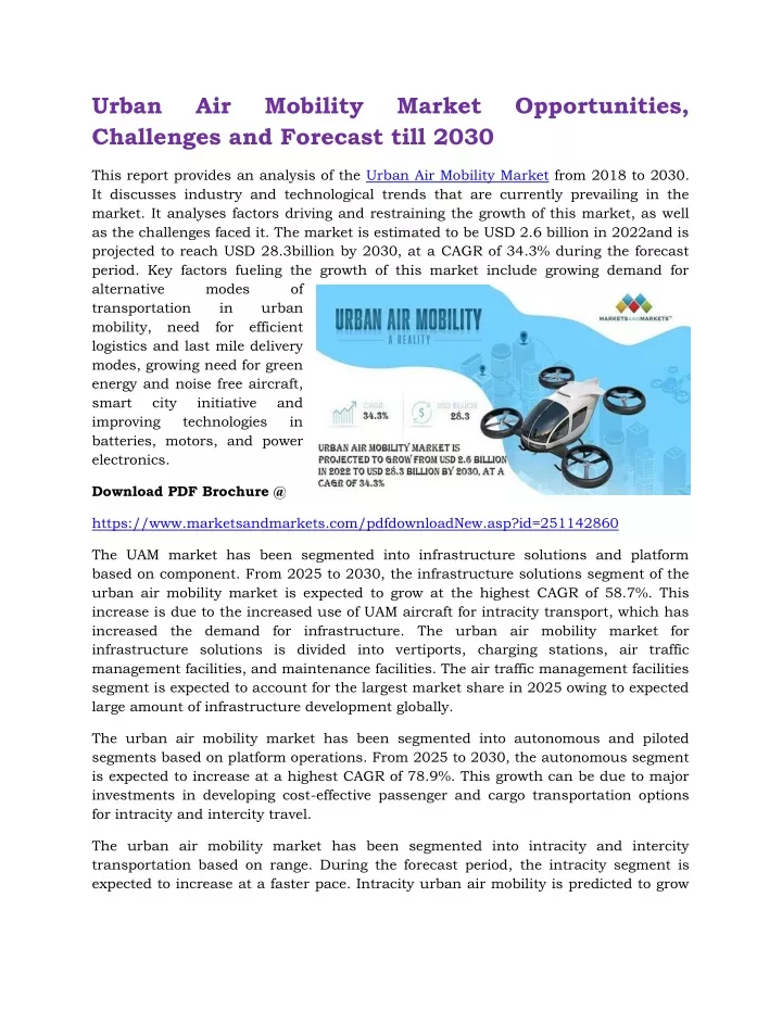 urban challenges and forecast till 2030