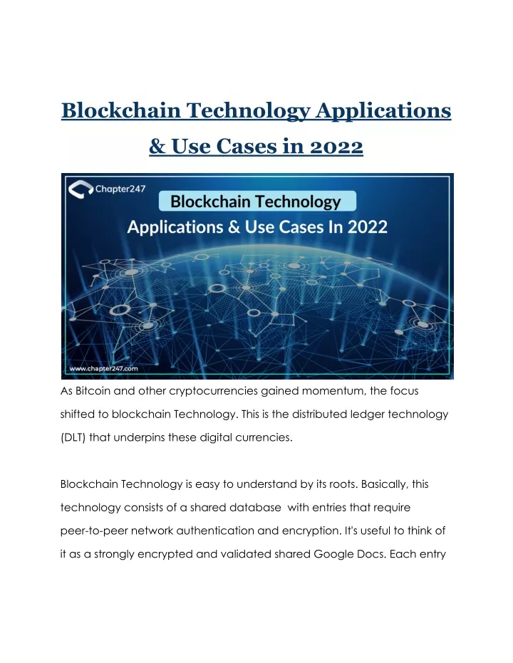 blockchain technology applications