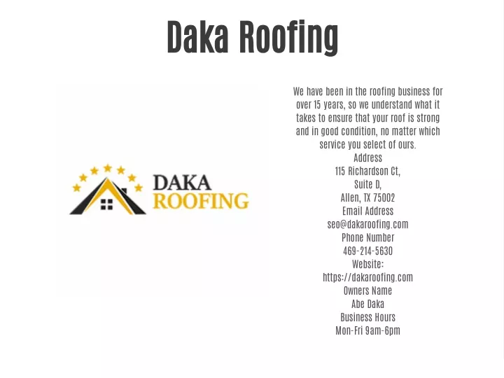 daka roofing