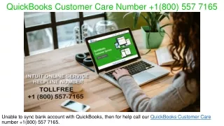 QuickBooks Customer Care Number  1(800) 557 7165
