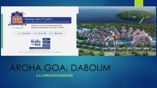 Flat for Sale in Dabolim - 1, 2 , 3 Bhk Flat in Dabolim - Aroha Goa