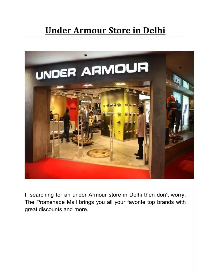 under armour store in delhi