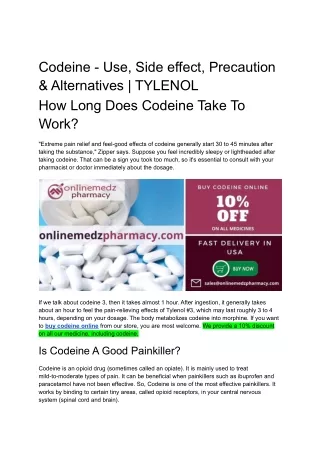 Codeine - Use, Side effect, Precaution & Alternatives _ TYELNOL