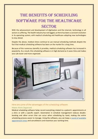 The Benefits of Scheduling Software for the Healthcare Sector