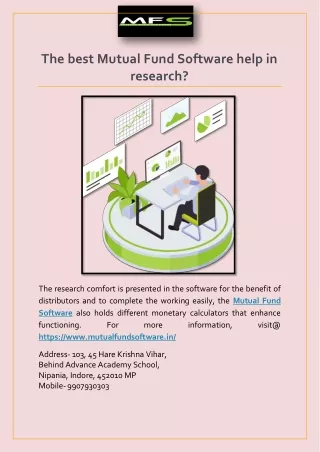 the best mutual fund software help in research