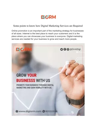 some points to know how digital marketing