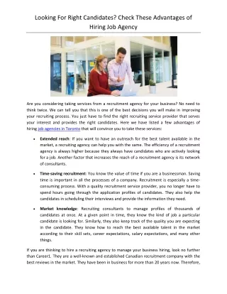 looking for right candidates check these