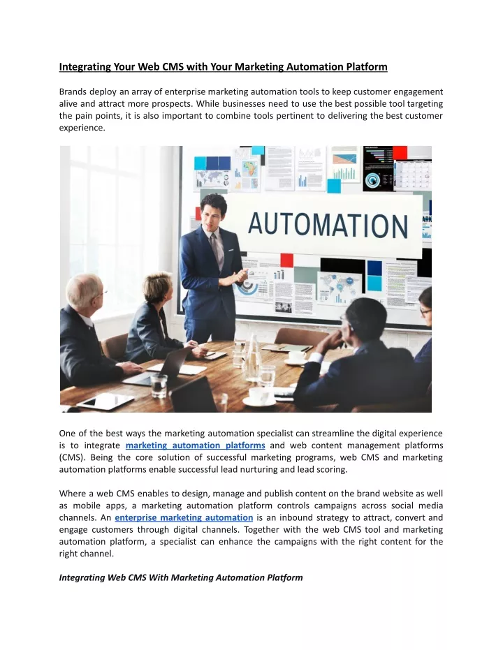 integrating your web cms with your marketing