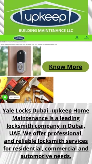 Yale Locks Dubai -upkeep
