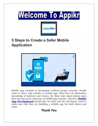 5 steps to create a safer mobile application
