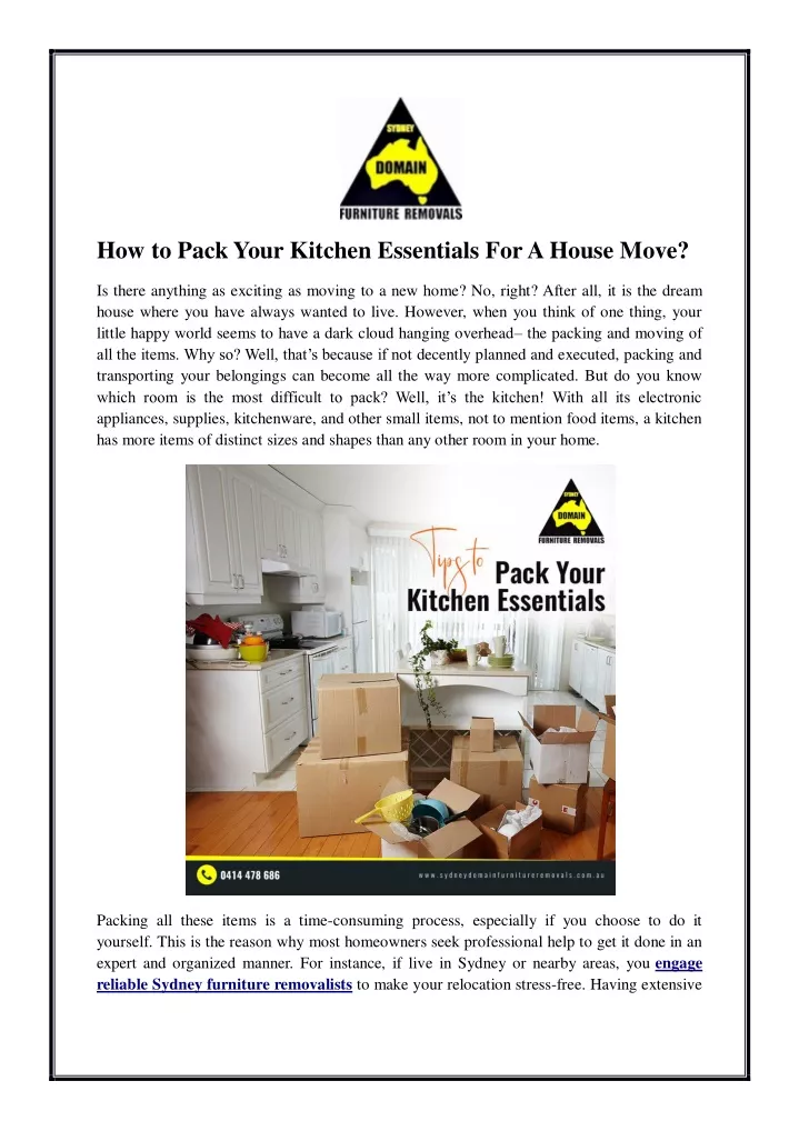 how to pack your kitchen essentials for a house