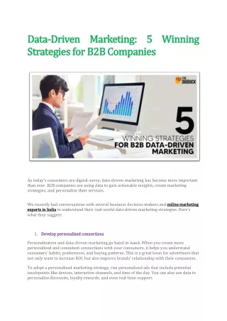5 winning strategies for B2B companies.
