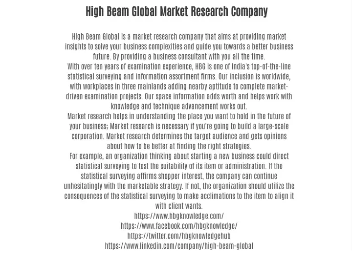 high beam global market research company