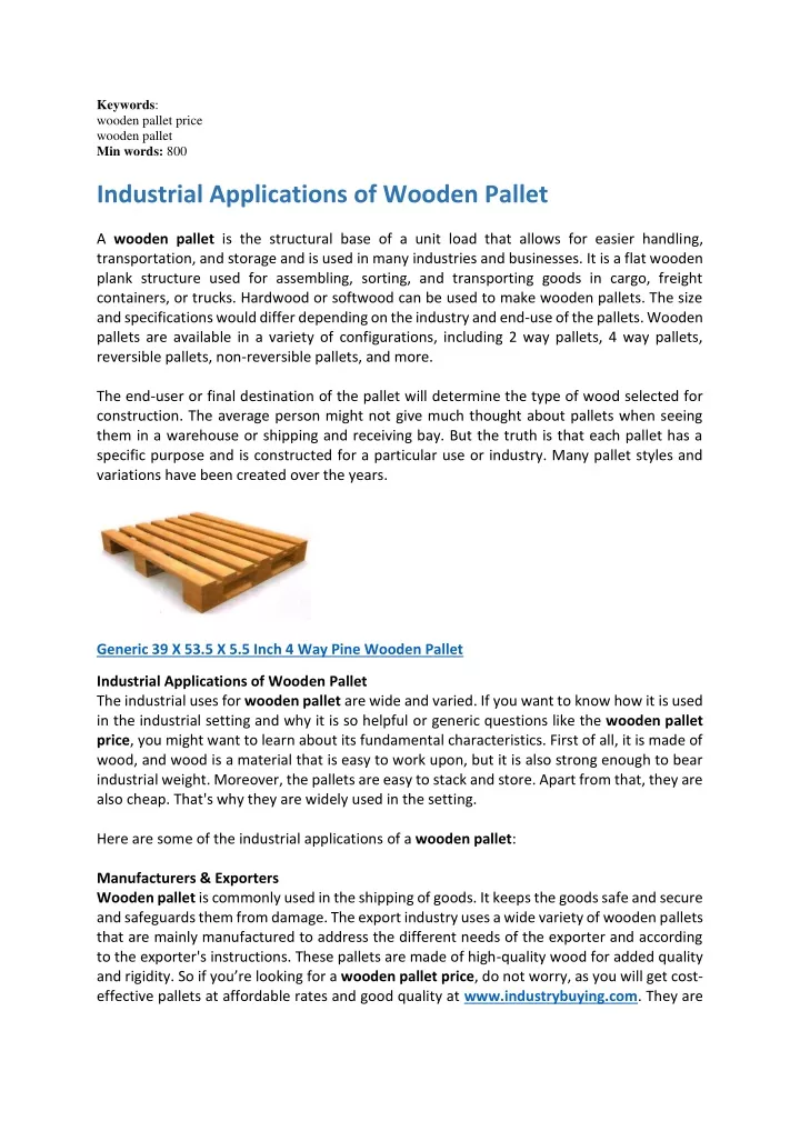keywords wooden pallet price wooden pallet