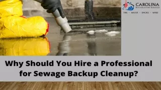 Why Should You Hire a Professional for Sewage Backup Cleanup?
