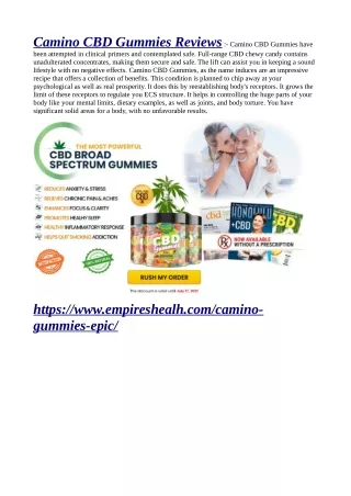 camino cbd gummies reviews camino cbd gummies