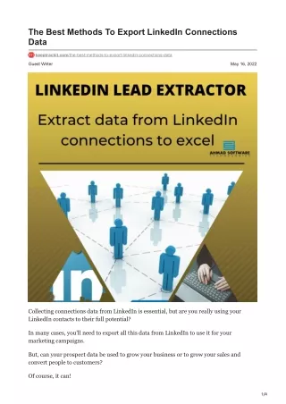 the best methods to export linkedin connections