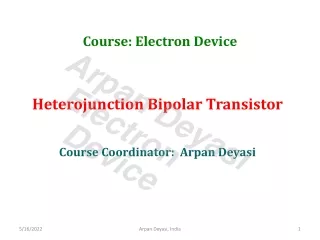 Heterojunction Bipolar Transistor