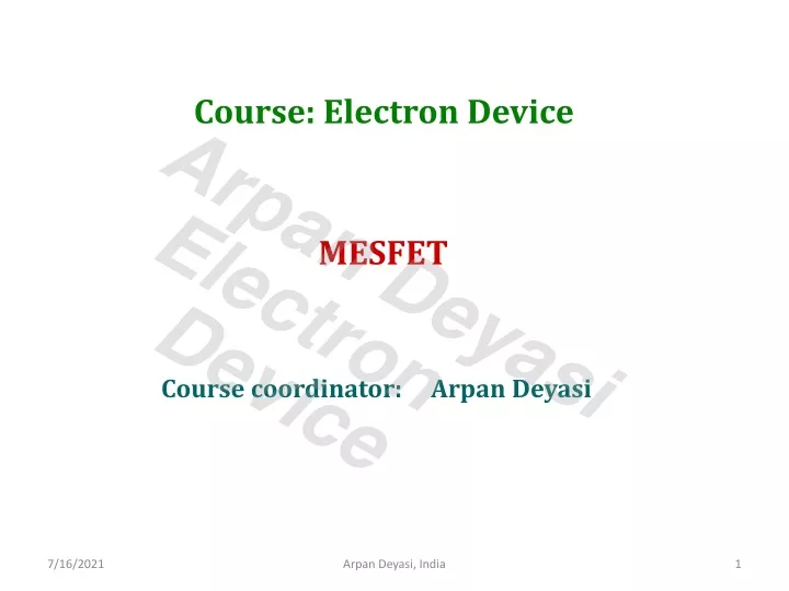 course electron device arpan deyasi