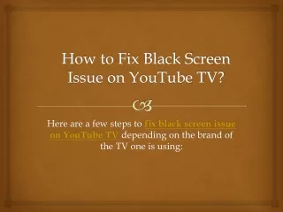 how to fix black screen issue on youtube tv