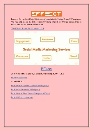 Top United States Social Media Usa Effeect.com