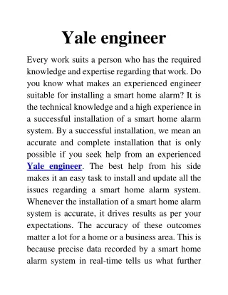 Yale engineer