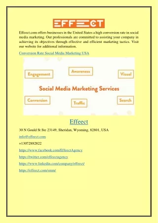 Conversion Rate Social Media Marketing Usa Effeect.com