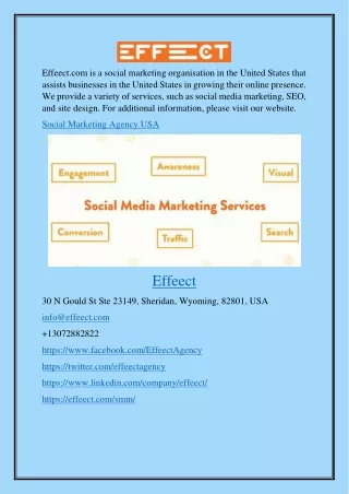 Social Marketing Agency Usa Effeect.com