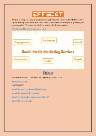 Social Media Marketing Agency In Usa Effeect.com