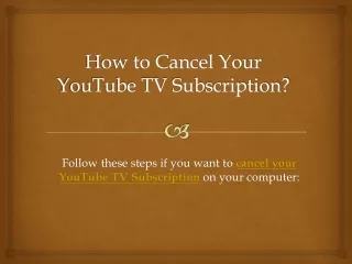 how to cancel your youtube tv subscription