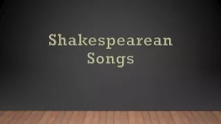 shakespearean songs