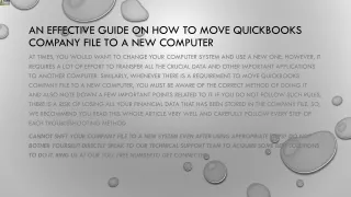 an effective guide on how to move quickbooks company file to a new computer