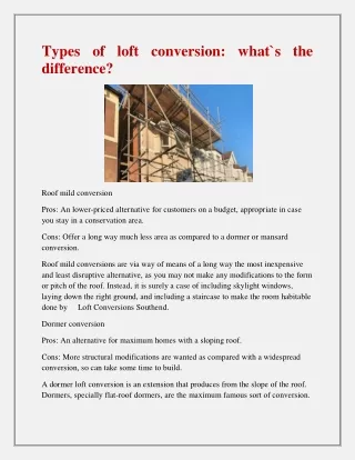 types of loft conversion what s the difference