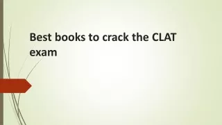 Best books to crack the CLAT exam