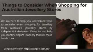 Things to Consider When Shopping for Australian Custom Jewellery Stores Designers