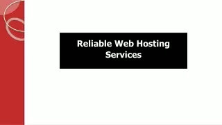reliable web hosting services