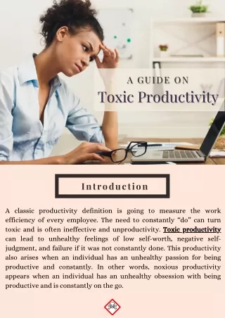 Toxic productivity