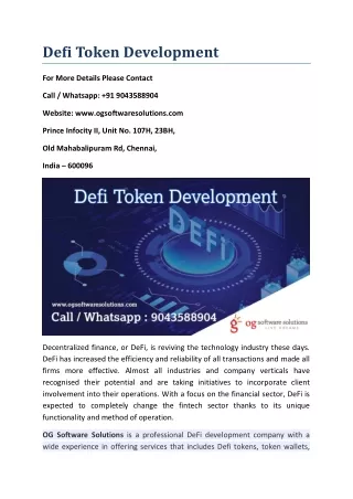 defi token development