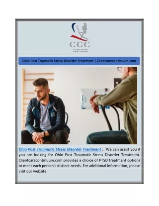 Ohio Post Traumatic Stress Disorder Treatment | Clientcarecontinuum.com