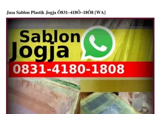 Jasa Sablon Plastik Jogja 083I–4I80–I808 [WhatsApp]