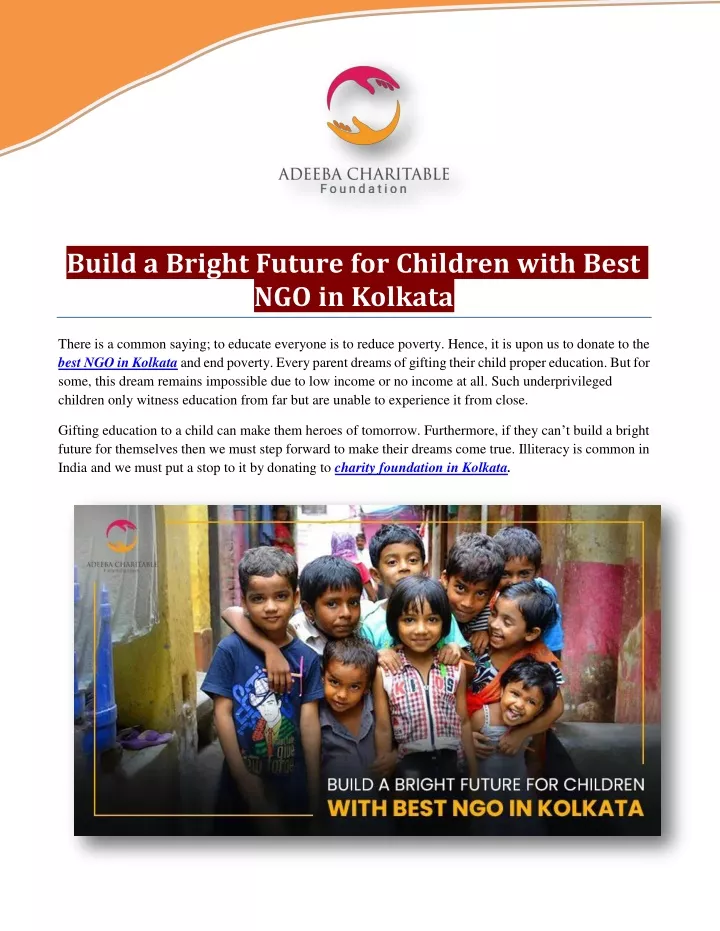 build a bright future for children with best
