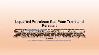 liquefied petroleum gas price trend and forecast