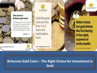 Britannia Gold Coins  The Right Choice for Investment in Gold