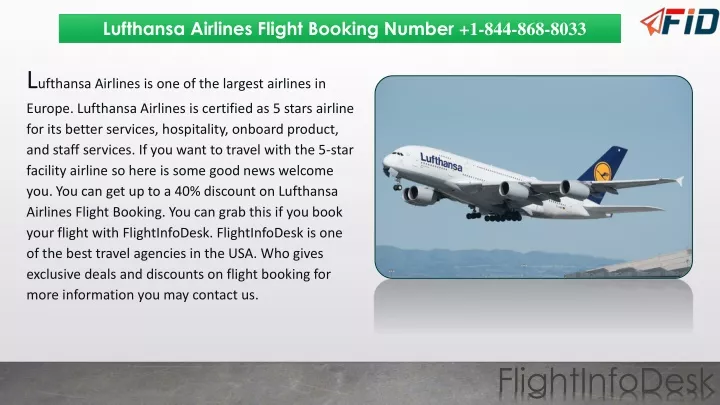 lufthansa airlines flight booking number